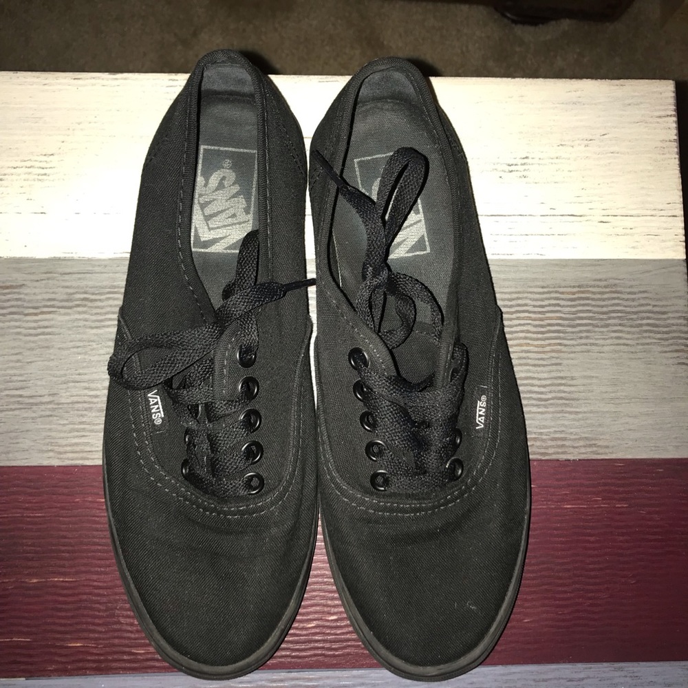 Authentic lo pro all black vans